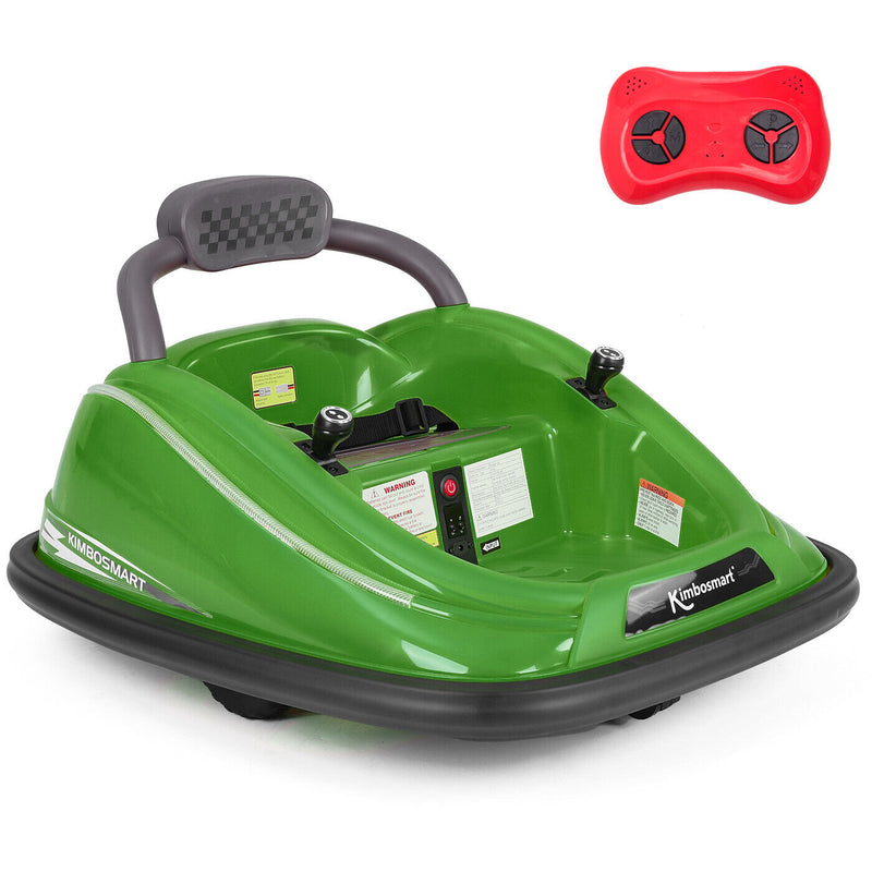 Kimbosmart Electric Bumper Car for Kids - Remote Controlled 360° Spin Ride-On