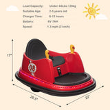 360° Spinning Electric Bumper Car for Kids with Remote Control and MP3 Player