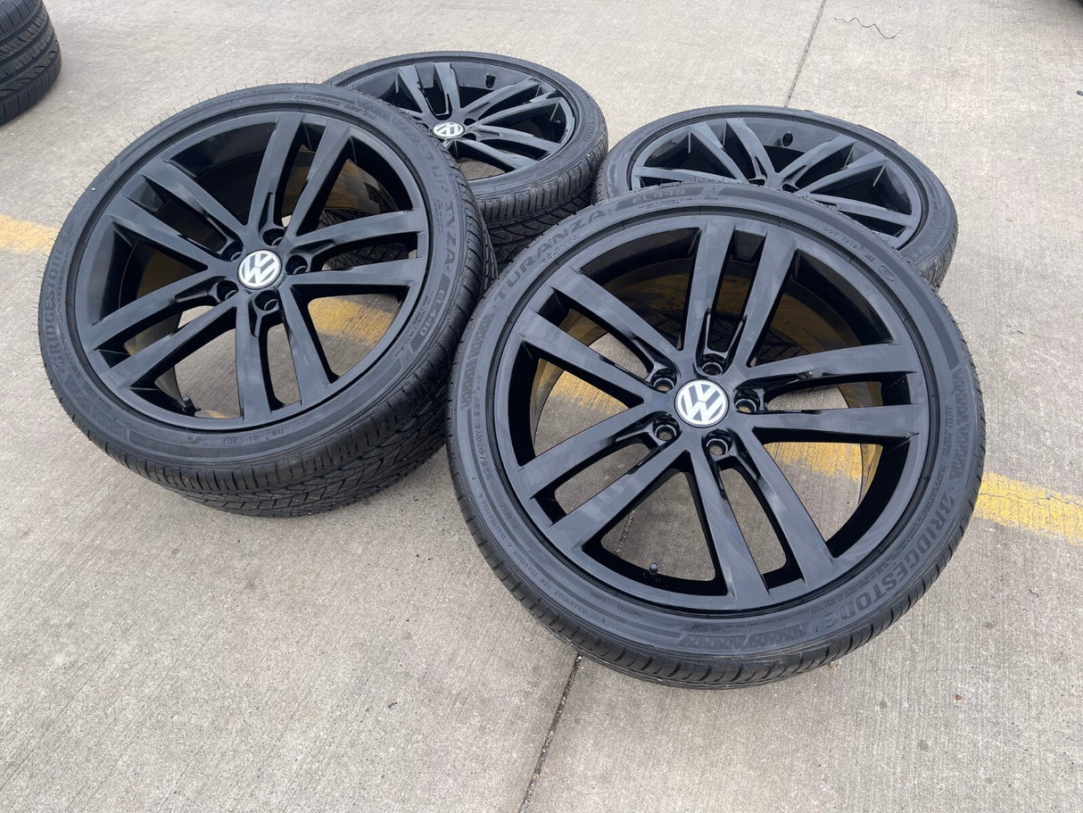19" VW Passat Golf GTI Jetta OEM Salvador black wheels rims 70002 tires Texas Truck Tire