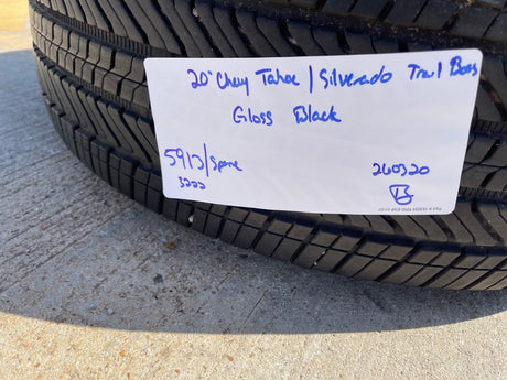 (1) 20" Chevy Silverado Tahoe Suburban ZR2 OEM 5913 wheel rim spare BRIDGESTONE Texas Truck Tire
