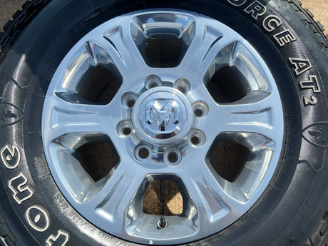 18" Ram 2500 3500 Laramie Power Wagon OEM wheels rims 2692 FIRESTONE A/T2 Texas Truck Tire