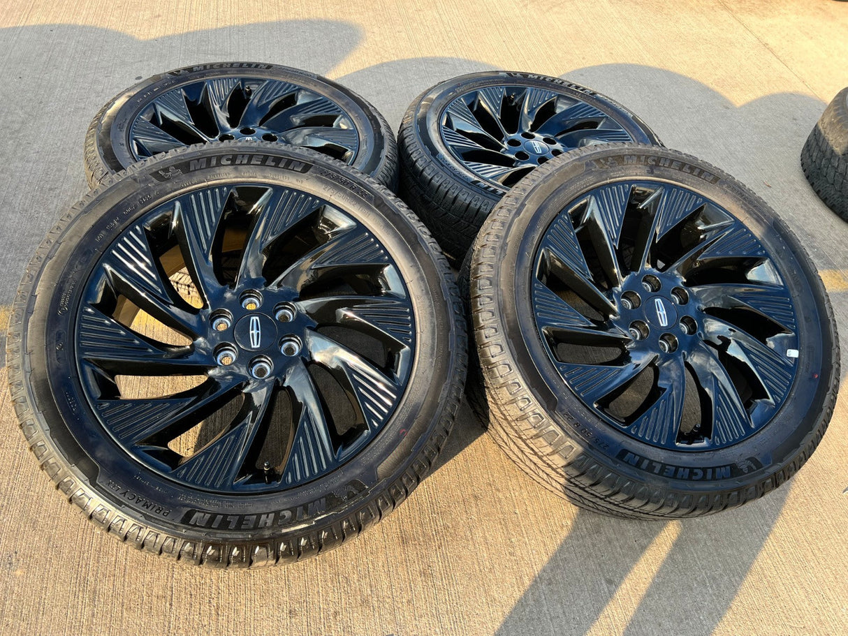 22" Lincoln Navigator OEM 10665 rims wheels BLACK LABEL 2025 2026 MICHELIN NEW Texas Truck Tire
