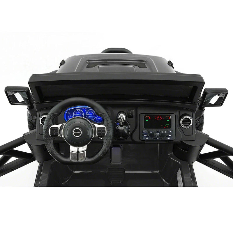 12V CHILDREN'S RIDE-ON JEEP TRUCK CAR, DUAL POWERFUL MOTORS, TWO SEAT CAPACITY, HIGH-GRIP TYRES, LED LIGHTS & REMOTE CONTROL