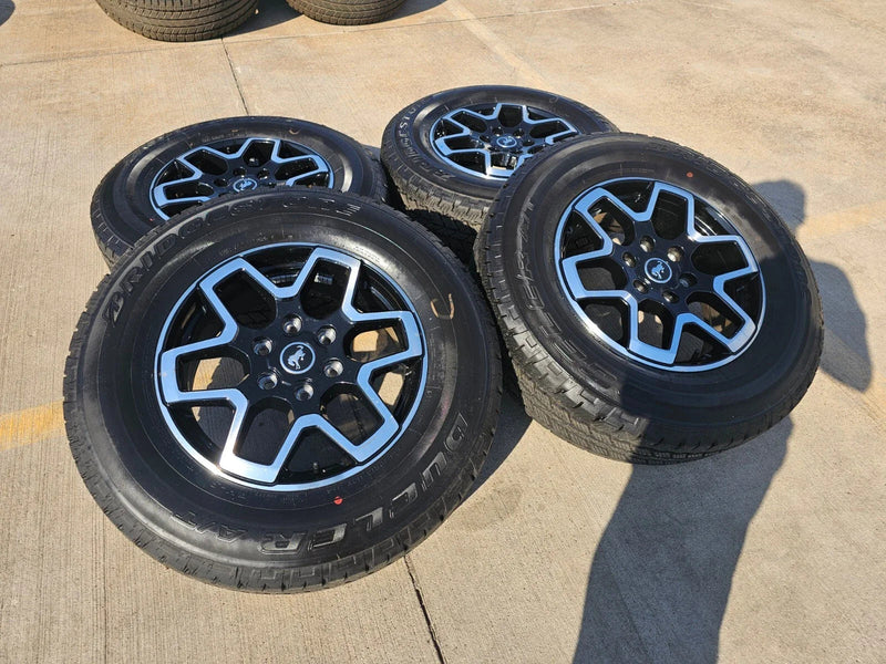 18" Ford Ranger Bronco wheels rims tires black 95213 tires 2023 2024 2025 NEW Texas Truck Tire