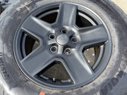 17" Jeep Gladiator BLACK OEM wheels rims 9235 Wrangler 2024 2025 2026 NEW Texas Truck Tire
