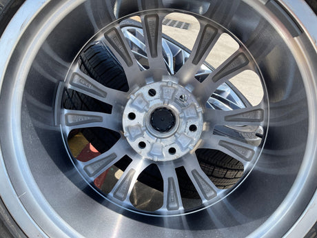 22" Jeep Grand Wagoneer OEM 9298 Obsidian rims wheels RAM 1500 2023 2024 2025 Texas Truck Tire