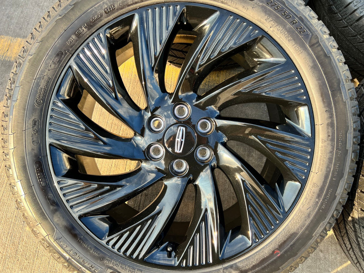 22" Lincoln Navigator OEM 10665 rims wheels BLACK LABEL 2025 2026 NEW Texas Truck Tire