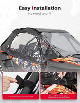 Upgraded Soft Upper Door Cab Enclosure for Polaris RZR PRO XP 2020-2024