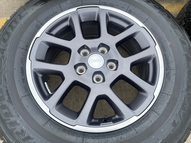 18" Jeep Gladiator Overland OEM wheels rims Wrangler 9241 tires BRIDGESTONE A/T Texas Truck Tire