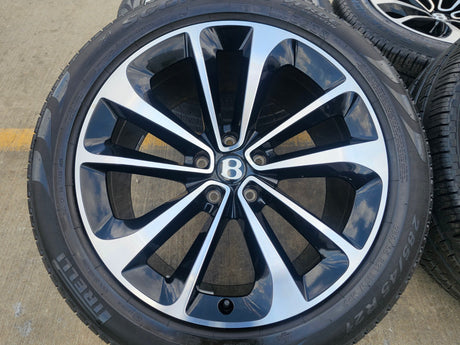 21" Bentley Bentayga OEM wheels rims black Mulliner Continental Flying Spur GT Texas Truck Tire
