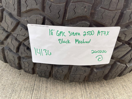 18" GMC Sierra AT4X Chevy Trail Boss 2500 OEM 14136 wheels rims GOODYEAR 35" Texas Truck Tire