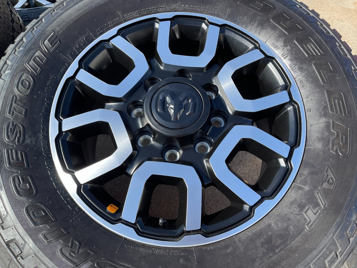 18" Ram 2500 3500 LARAMIE OEM wheels rims 2694 tires BRIDGESTONE A/T Texas Truck Tire