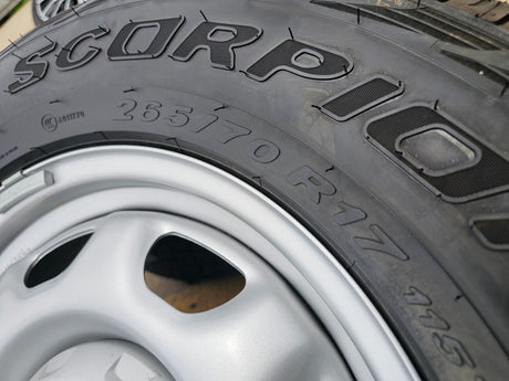 17" Ford F-150 OEM rims wheels 3857 tires steel 2023 2024 2025 PIRELLI A/T NEW Texas Truck Tire