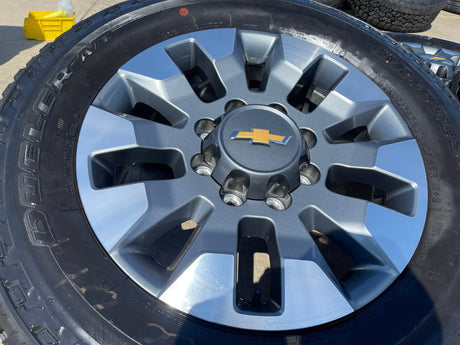 20" GMC Sierra Chevy Silverado 2500 3500 OEM 5960 5947 wheels rims BRIDGESTONE Texas Truck Tire