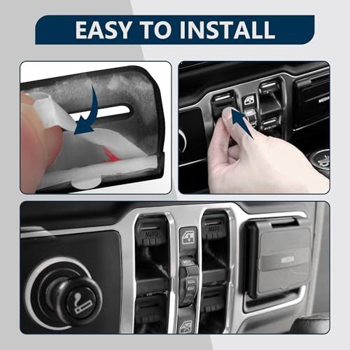 Black Window Button Cover for 2018-2025 Jeep Wrangler JL Unlimited Sahara