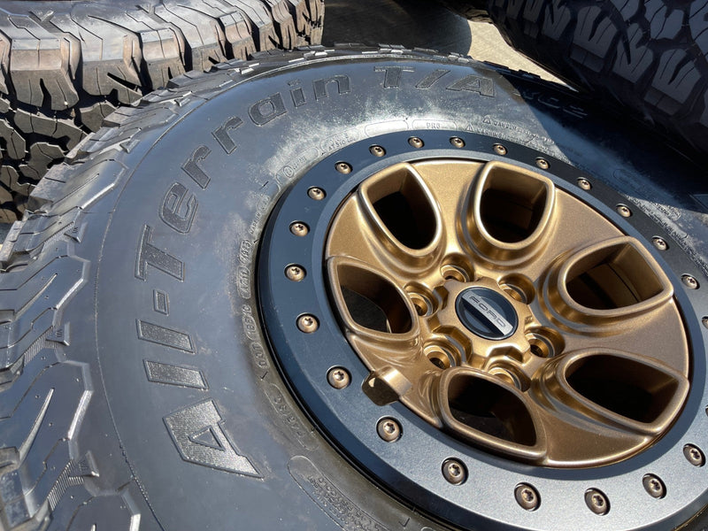 17" Ford F-150 Raptor OEM BEADLOCK rims wheels BRONZE 10459 95210 BFG 37" NEW Texas Truck Tire