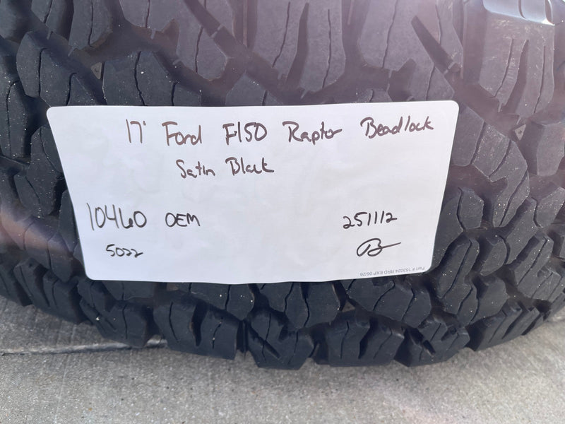 17" Ford F-150 Raptor R OEM BEADLOCK 10460 rims wheels 37" tires BFG Texas Truck Tire
