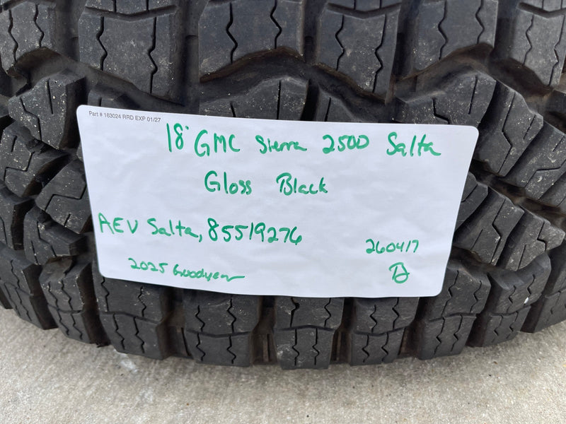 18" AEV SALTA GMC Sierra AT4X Chevy Trail Boss 2500 OEM wheels rims GOODYEAR 35" Texas Truck Tire