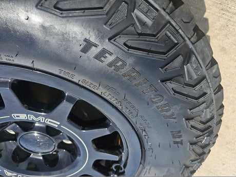 18" AEV SALTA GMC Sierra AT4X Chevy Silverado OEM rims wheels GOODYEAR Texas Truck Tire