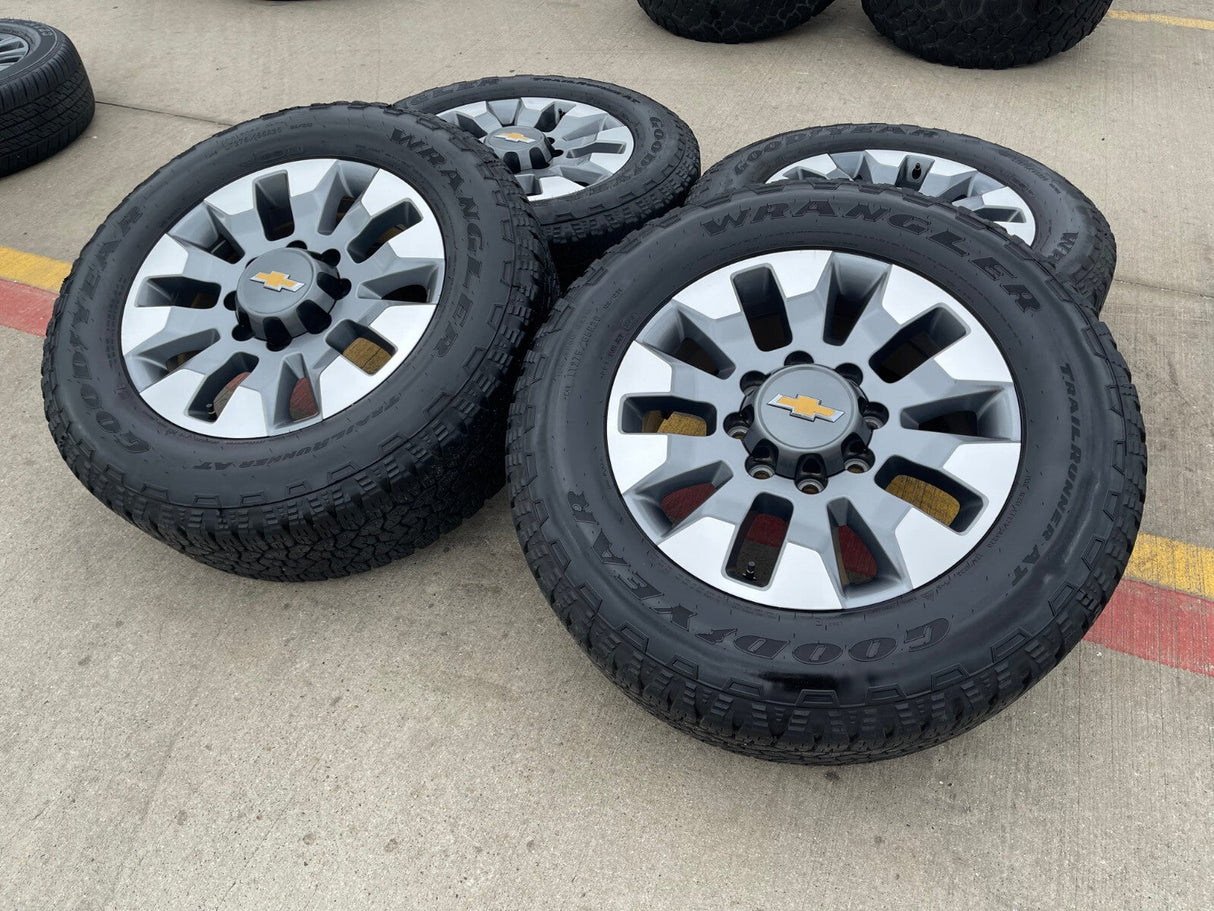 20" Chevy Silverado GMC Sierra AT4 2500 3500 OEM 5960 5947 wheels rims Texas Truck Tire