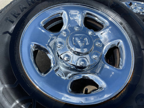 17" Ram 2500 3500 Laramie Power Wagon OEM 2186 wheels rims FIRESTONE A/T2 Texas Truck Tire