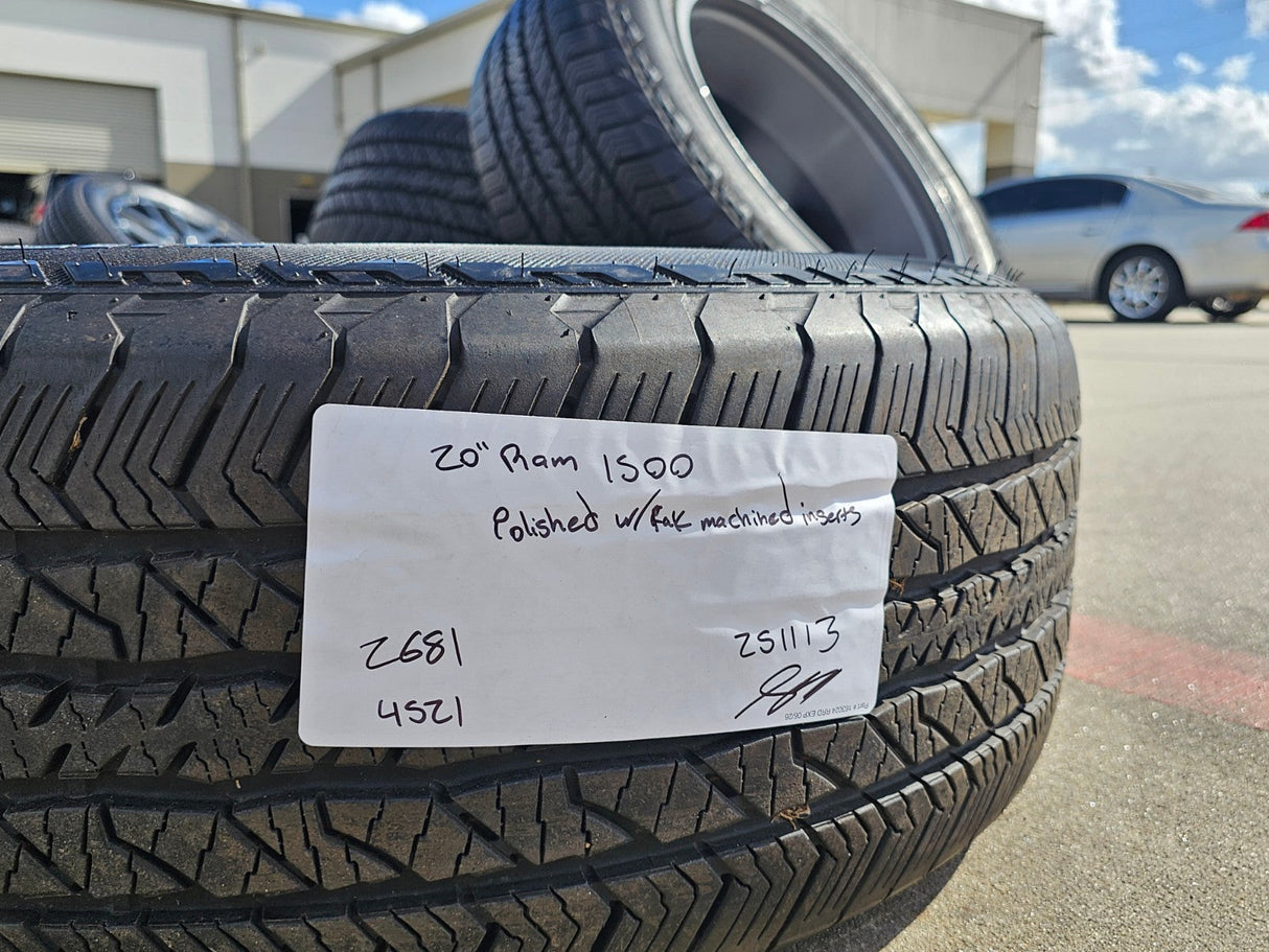 20" Dodge Ram 1500 OEM Laramie wheels rims 2681 tires HANKOOK DYNAPRO A/T2 Texas Truck Tire