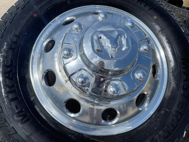17" Dodge Ram 3500 Dually Laramie 8x200 wheels rims 2701 2702 OEM FIRESTONE Texas Truck Tire