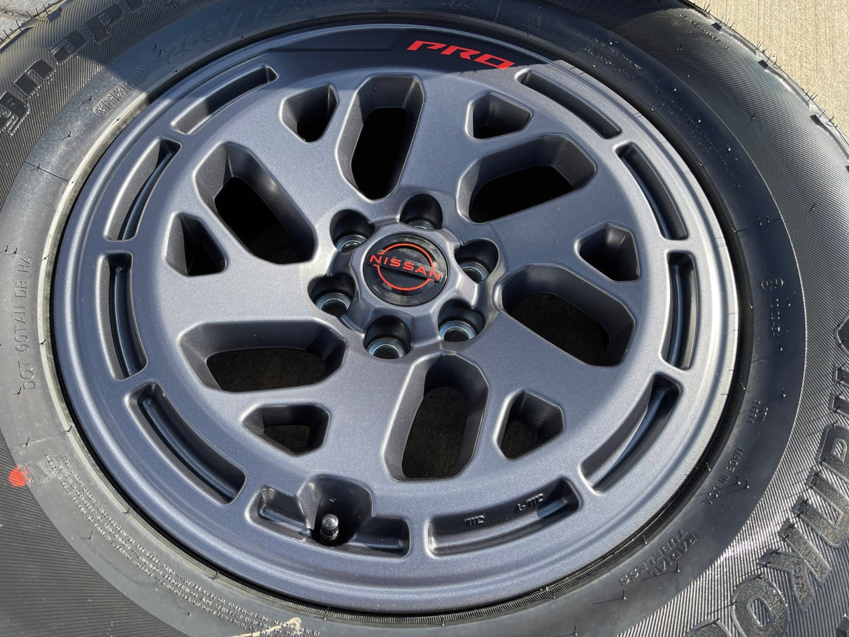 17" Nissan Frontier X-PRO OEM Desert Runner wheel rim tire 2024 2025 2026 NEW Texas Truck Tire