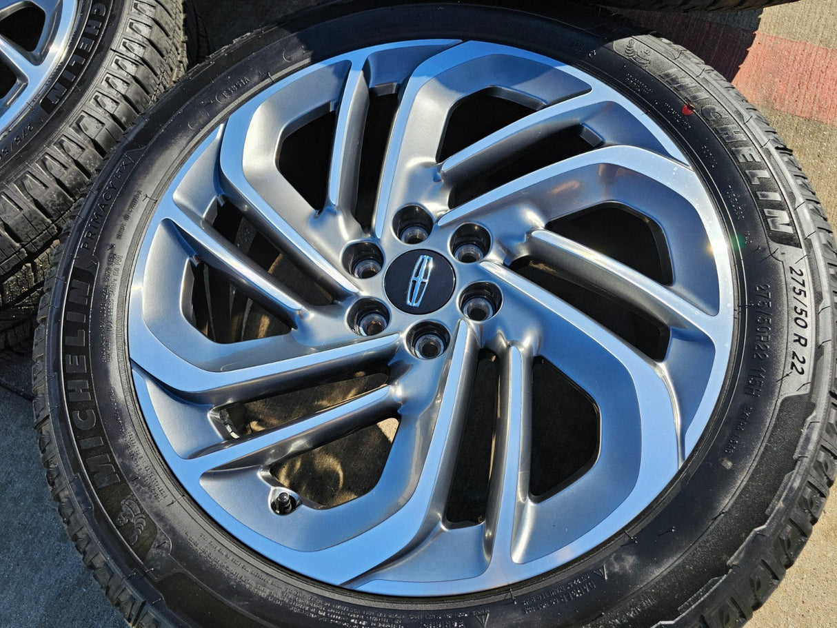 22" Lincoln Navigator OEM 94225 rims wheels BLACK LABEL 2025 2026 MICHELIN NEW Texas Truck Tire