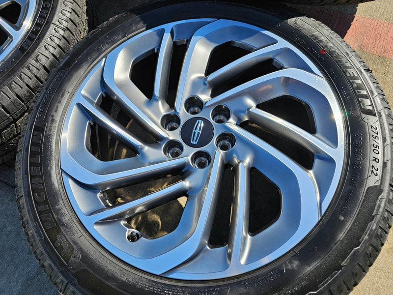 22" Lincoln Navigator OEM 94225 rims wheels BLACK LABEL 2025 2026 MICHELIN NEW Texas Truck Tire