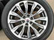 22" GMC Yukon Sierra DENALI OEM wheels rims 14025 97000 tires MICHELIN Texas Truck Tire