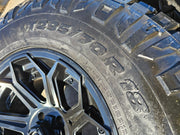 18x9 Fuel Siege D706 Jeep Sequoia black wheels rims -12 NITRO Texas Truck Tire