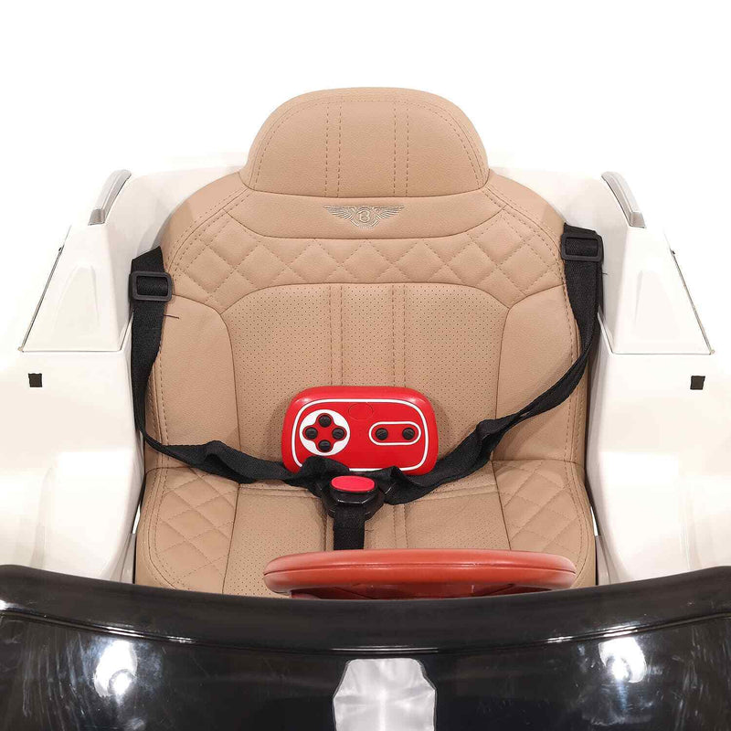 LICENSED BENTLEY BENTAYGA 12V CHILD'S RIDE-ON TOY SUV WITH EVA RUBBER WHEELS, TWIN MOTORS, AND REMOTE CONTROL ACCESS.