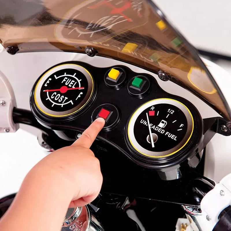 Kids Electric Police Motorbike Ride-On Toy for Boys and Girls - 12v Motorized Motorcycle Car