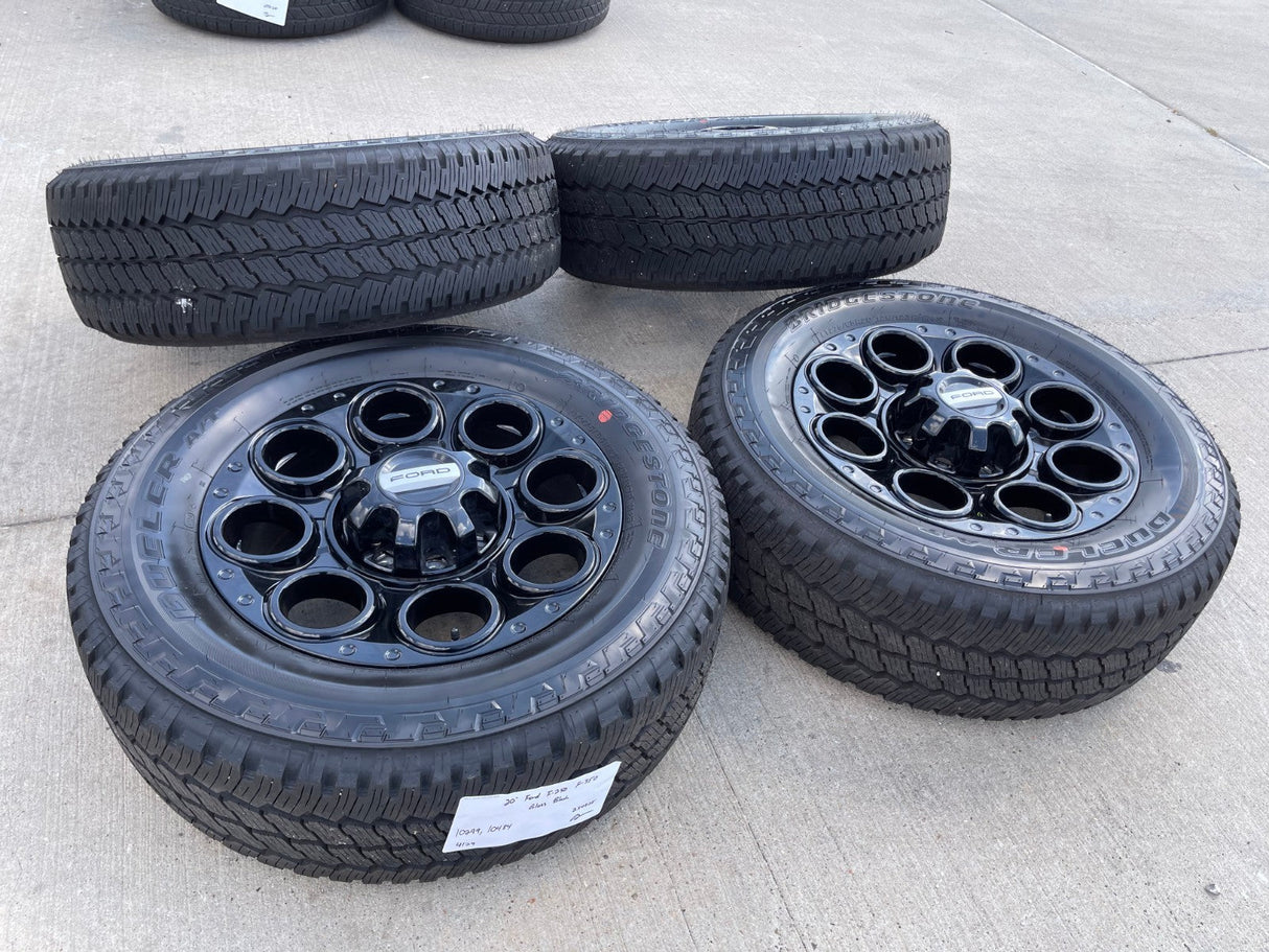 20" Ford F-250 F-350 OEM black Lariat 10299 10484 wheels rims 2024 2025 2026 NEW Texas Truck Tire
