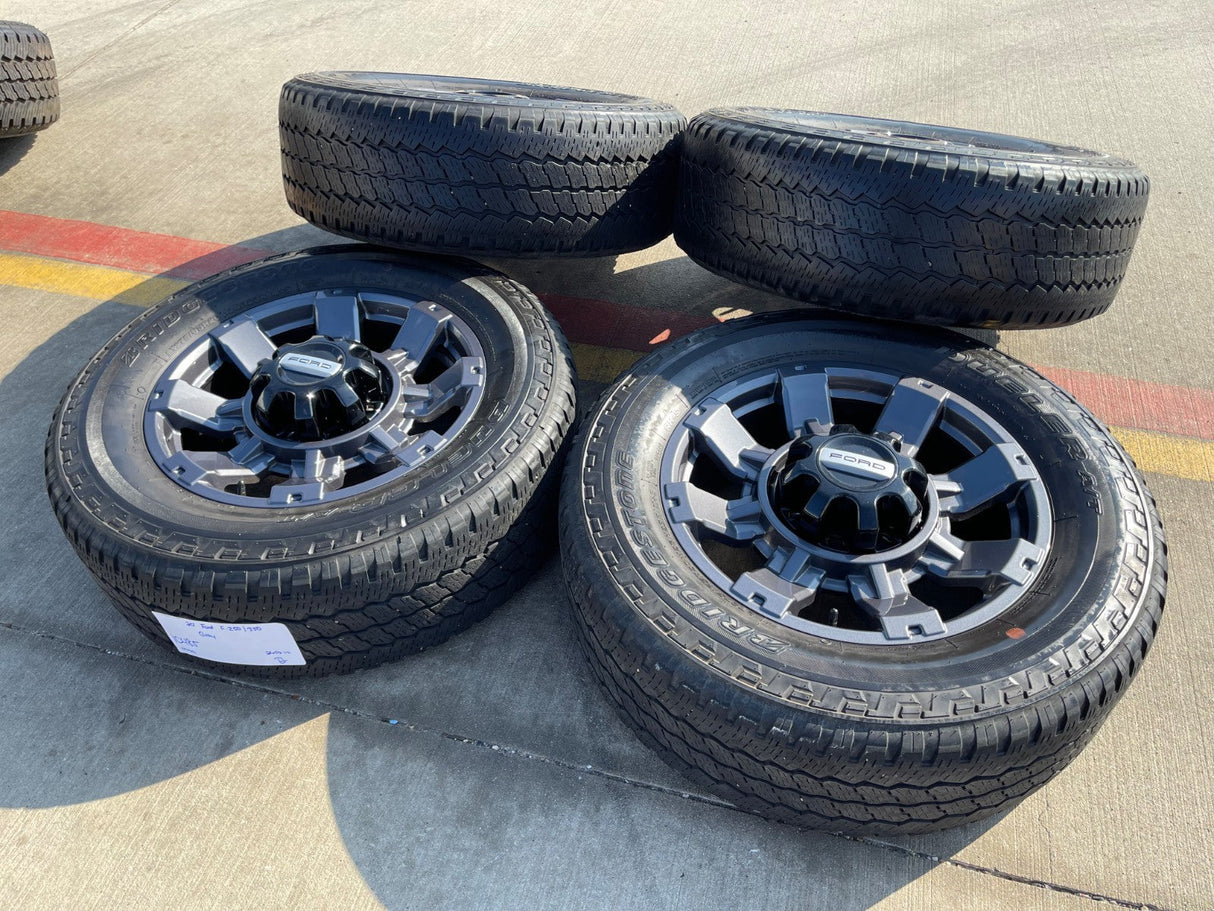 20" Ford F-250 F-350 OEM gray Lariat 10485 10296 wheels rims tires DISCOUNTED Texas Truck Tire
