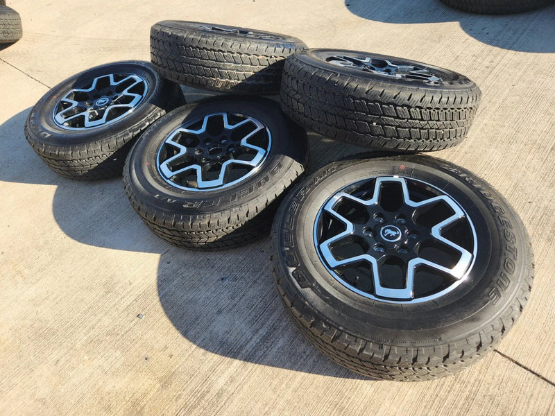 18" Ford Bronco wheels rims black 10389 Ranger tires 2022 2023 2024 2025 Texas Truck Tire