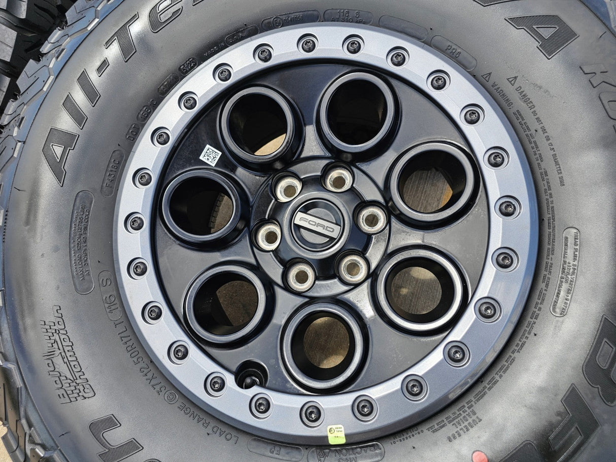 17" Ford F-150 Raptor OEM BEADLOCK 10612 rims wheels BFG KO2 37" NEW Texas Truck Tire
