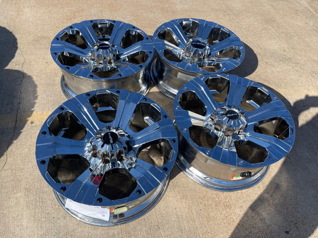 22x9.5 Ballistic Outlaw Chevy Dodge Ram 2500 3500 wheels rims 8x165 8x6.5 Texas Truck Tire