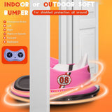 6V Pink Toddler Ride-On Bumper Car with Remote Control and 360° Spin