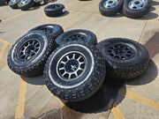(5) 17" AEV Jeep Wrangler Rubicon OEM Salta wheels rims Gladiator BFG 37" NEW Texas Truck Tire