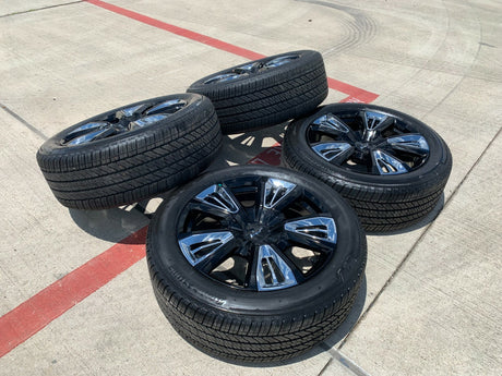 22" Chevy Tahoe Silverado Suburban RST OEM wheels rims 96951 tires NEW Texas Truck Tire