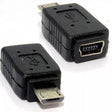 Male Micro USB -> Female Mini USB Connector TekShack