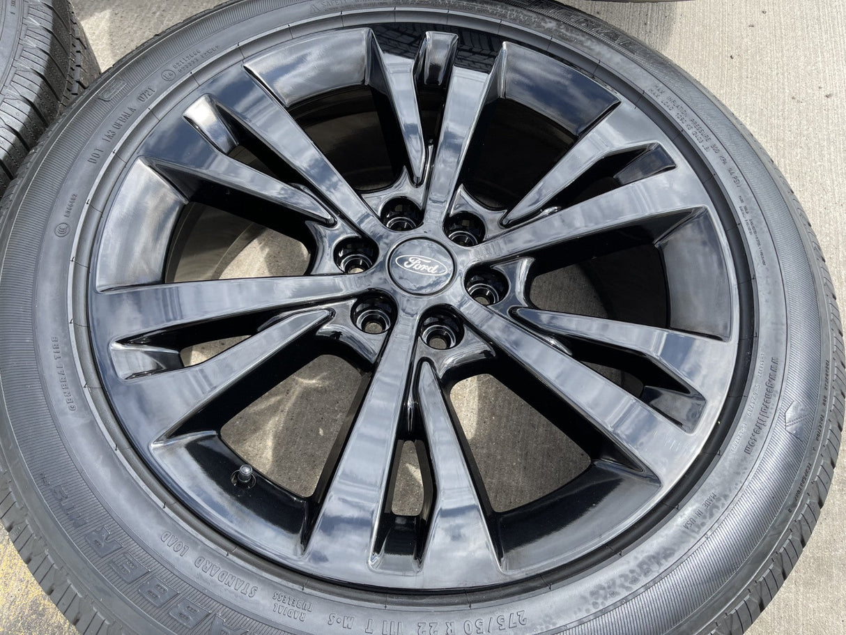22" Ford F-150 LIMITED OEM rims wheels 10264 black Expedition NEW Texas Truck Tire
