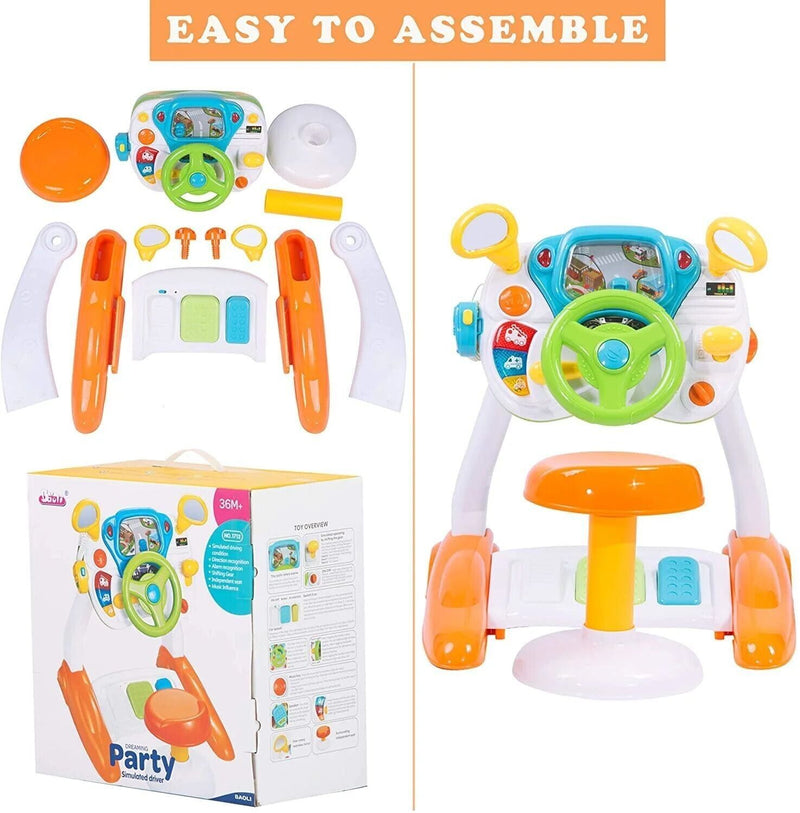 Interactive Toy Steering Wheel for Toddlers - Perfect for Imaginative Play and Motor Skills Development