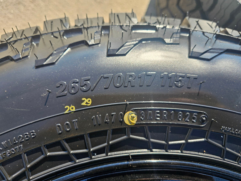 17" Ford F-150 OEM black Tremor rims wheels tires 10339 A/T4 2024 2025 2026 NEW Texas Truck Tire