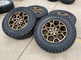 18" Ford F-150 OEM rims wheels 95049 10340 BRONZE Expedition KENDA R/T 33" NEW Texas Truck Tire