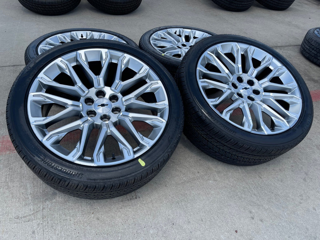 24" GMC Yukon Sierra DENALI OEM wheels rims tires 2022 2023 2024 2025 2026 NEW Texas Truck Tire