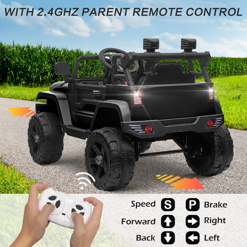 12V Battery-Powered Kids Ride-On Off-Road Truck Toy with Parent Remote Control