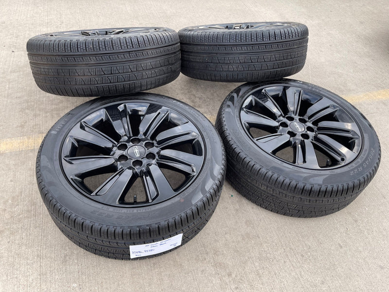 22" Lincoln Navigator OEM rims wheels Black Label 95384 10496 tires PIRELLI NEW Texas Truck Tire
